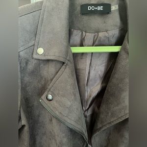 Do + Be Faux Suede Moro Jacket Gray Size Medium